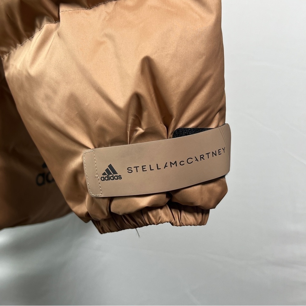 Adidas by Stella McCartney Tan Hooded Puffer Jacket, Size Small - Picture 10 of 16
